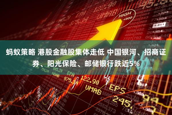 蚂蚁策略 港股金融股集体走低 中国银河、招商证券、阳光保险、邮储银行跌近5%