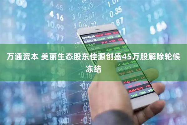 万通资本 美丽生态股东佳源创盛45万股解除轮候冻结